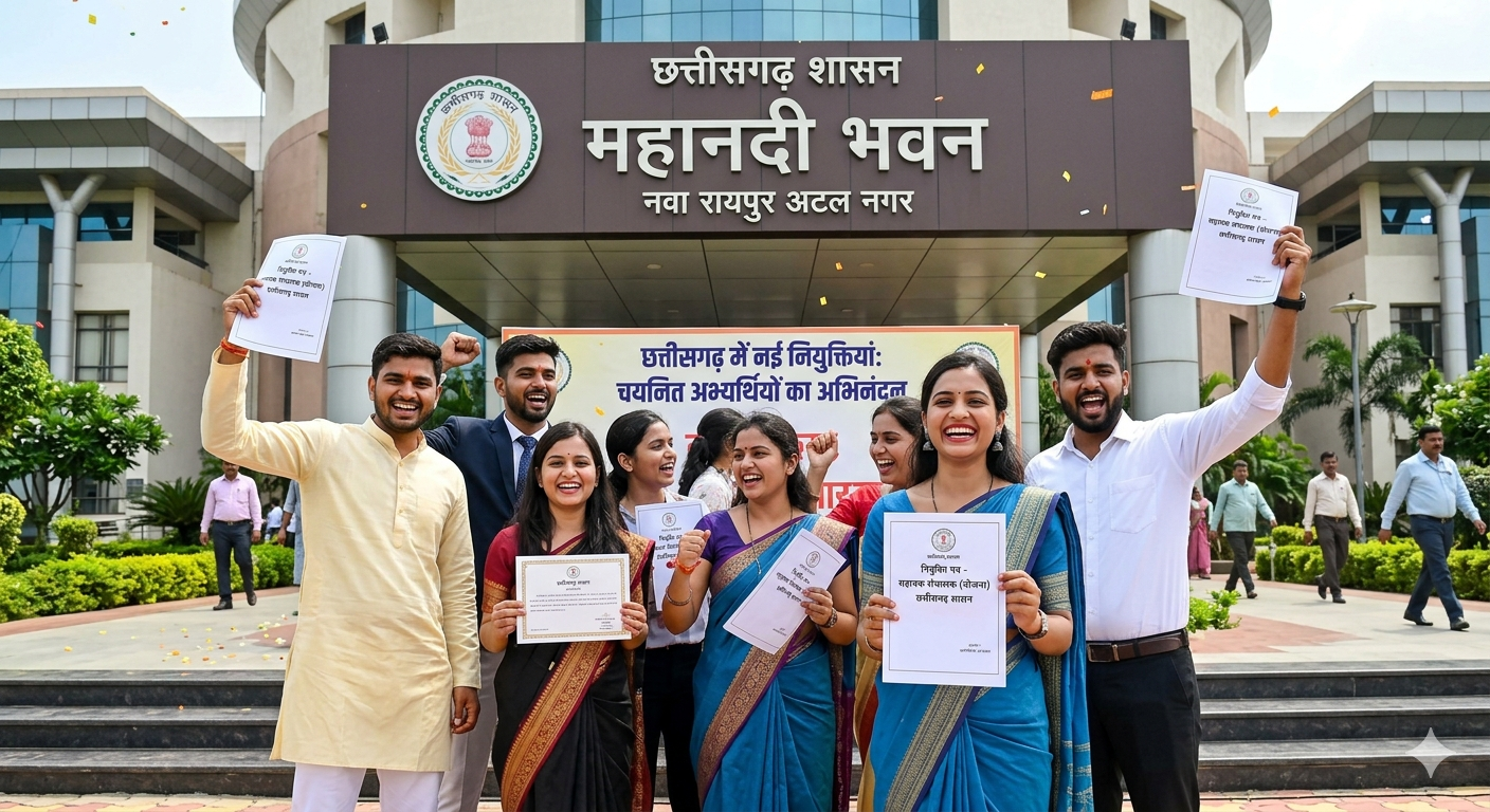 छत्तीसगढ़ के शहरी विकास को मिलेगी नई ‘उड़ान’: राज्य गठन के बाद पहली बार टाउन एंड कंट्री प्लानिंग विभाग में 21 सहायक संचालकों की भर्ती, CGPSC ने जारी किया रिजल्ट
